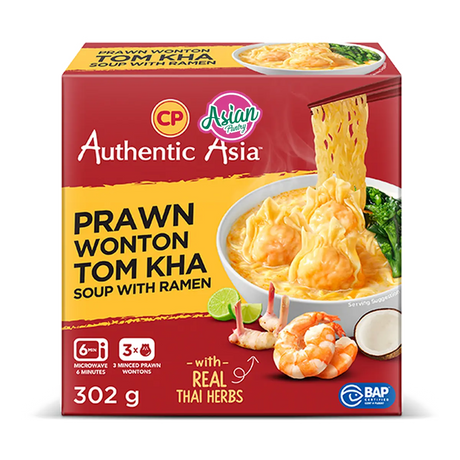 CP Frozen Tom Kha Prawn Wonton Noodle Bowl - 302g