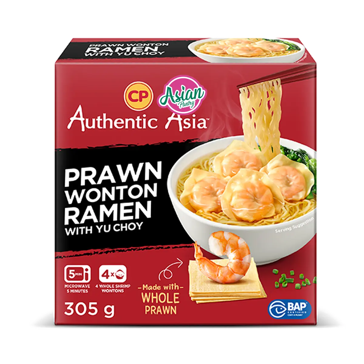 CP Frozen Prawn Wonton Noodle Bowl 305g