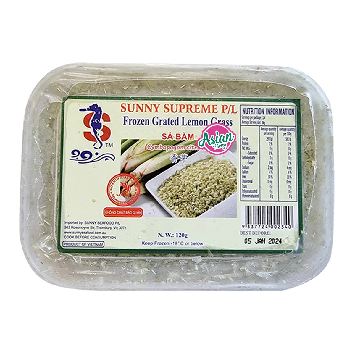Sunny Seafood Frozen Lemongrass Tub 120g