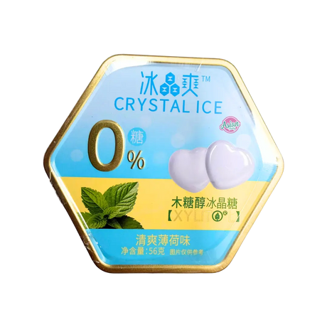 Ice Crystal Candy in Tin Refreshing Mint Flavour 56g (BBD:19/04/2027)