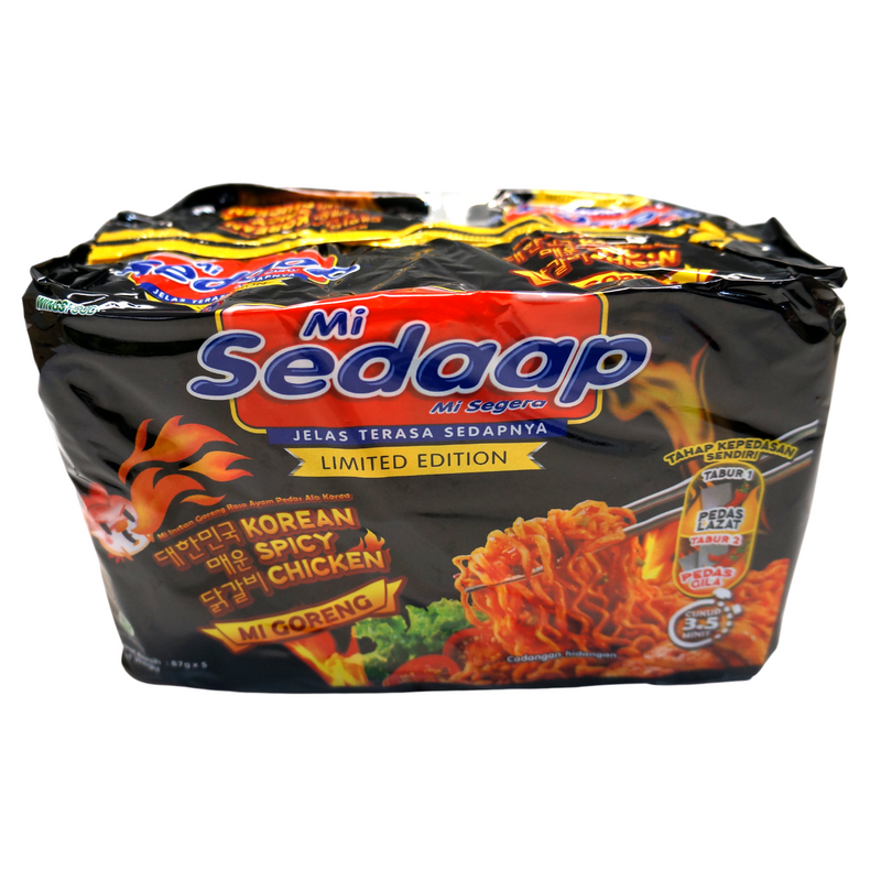 Mi Sedaap Korean Spicy Chicken Mi Goreng 5pk 435g