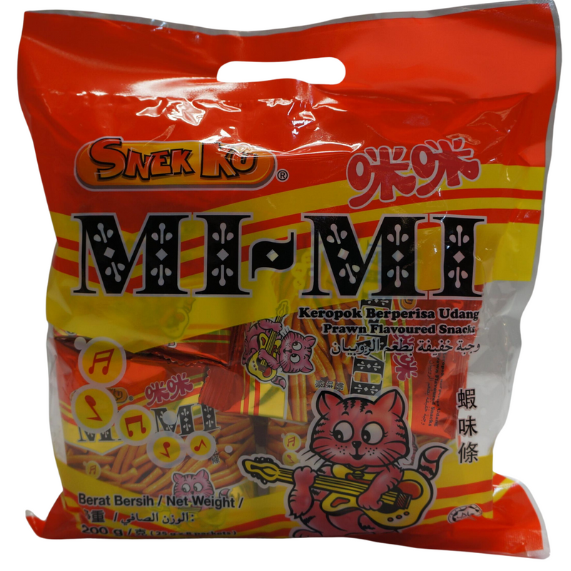 Snek Ku Mi Mi Prawn Snack 8pk 200g