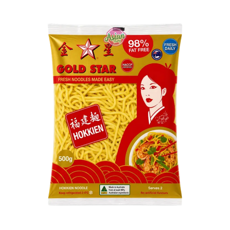 Golden Star Fresh Hokkien Noodles 500g