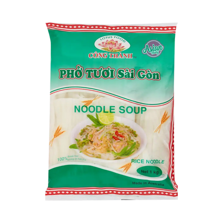 Cong Thanh Fresh Pho Rice Noodles (Green) 1kg