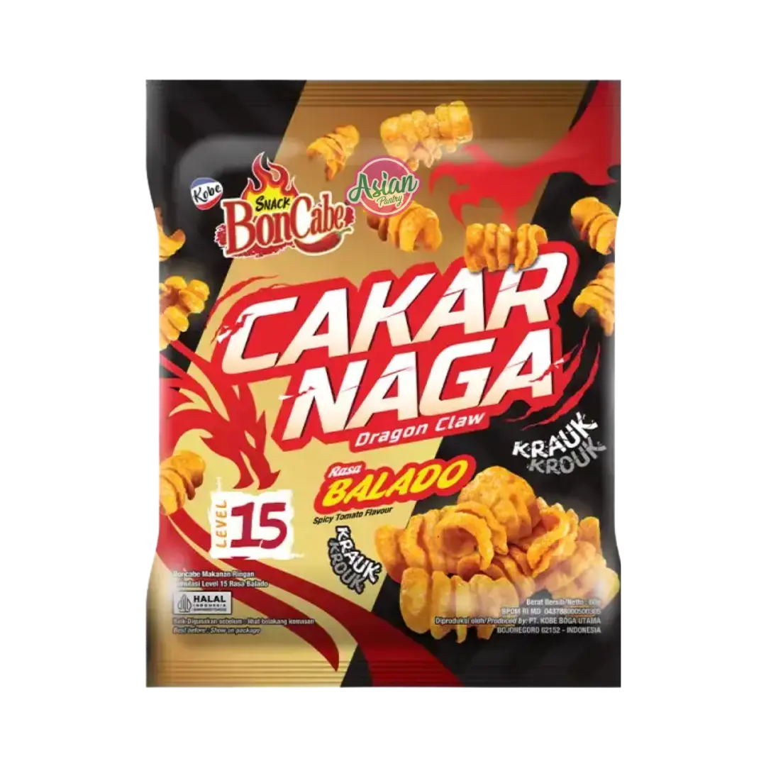 Kobe Snacks - Cakar Naga - Spicy Tornado / Balado Level 15 55g