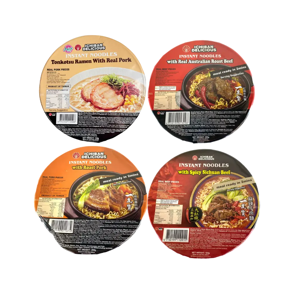 Ichiban Delicious Noodle Variety Pack – 4 Pack 🍜✨