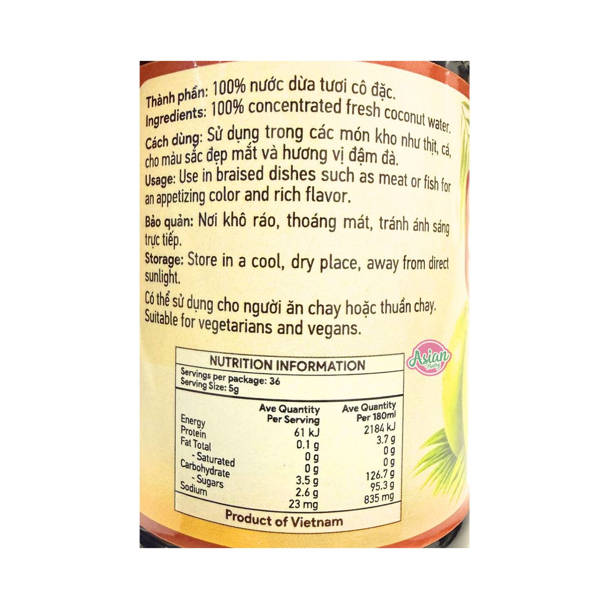 Lotus Coconut Caramel (Nước Màu Dừa) 180ml