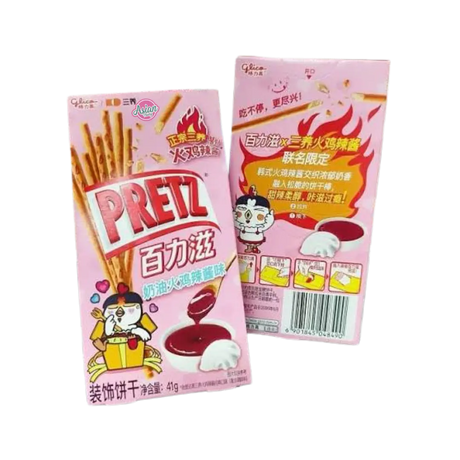 Glico Pretz Creamy Buldak Hot Sauce Flavour Biscuit Sticks 41g