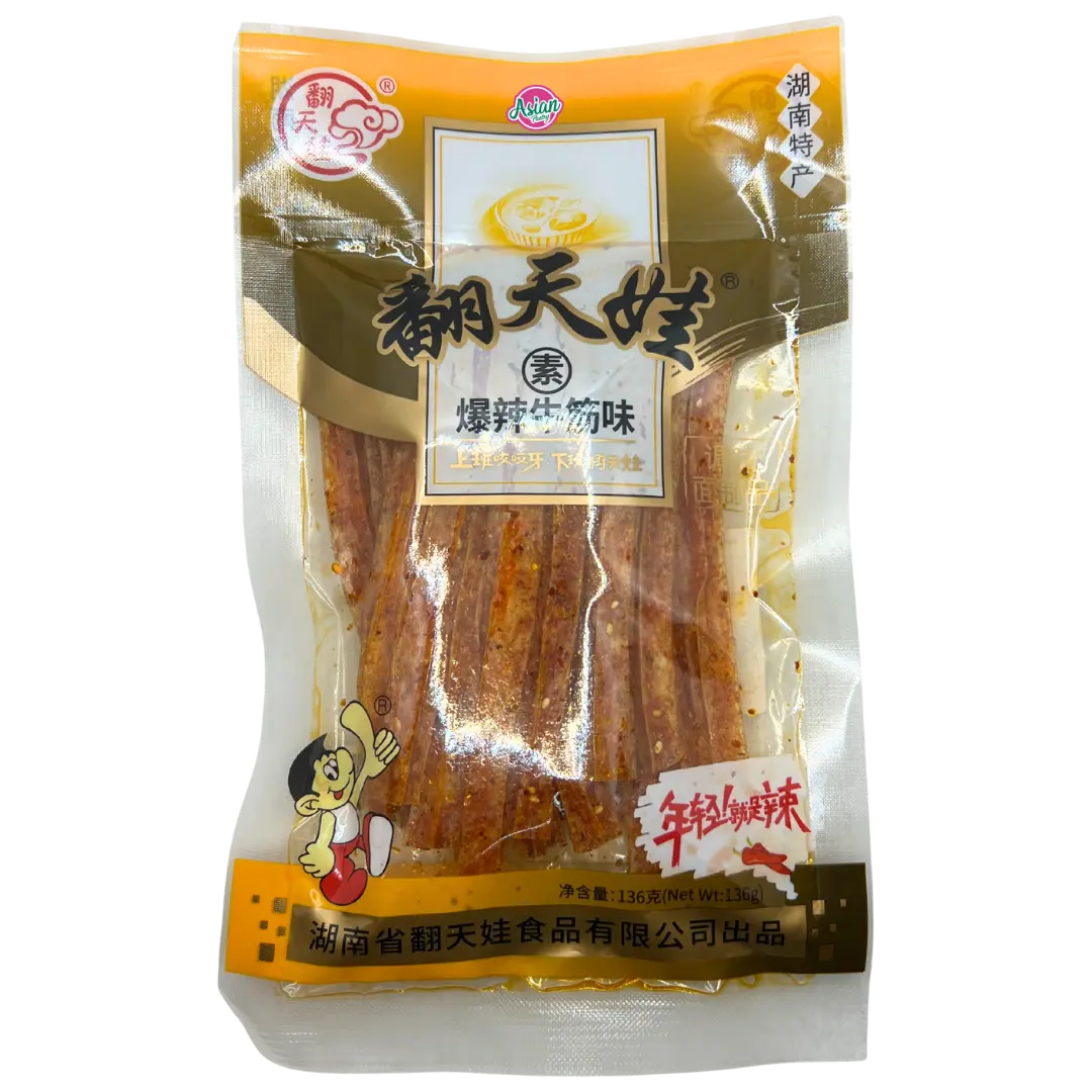 FAN TIAN WA Vegtarian Gluten Sticks (Latiao) Extra Spicy Flavour 136g