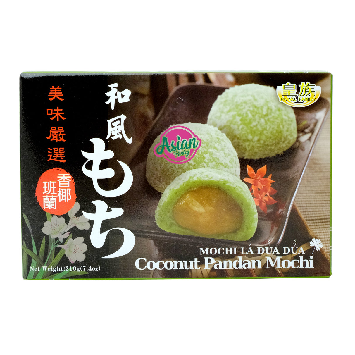 Royal Family Coconut Pandan Mochi 210g Front