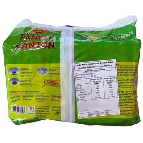 Lucky Me! Instant Pancit Canton Fried Noodles Kalamansi Citrus Flavour 60g