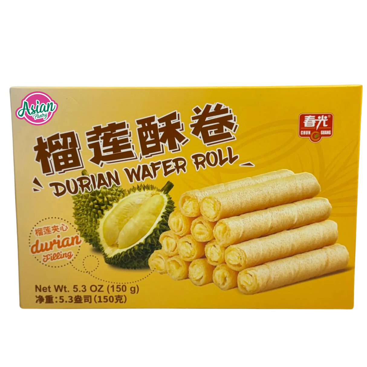 Chunguang Durian Wafer Roll 150g