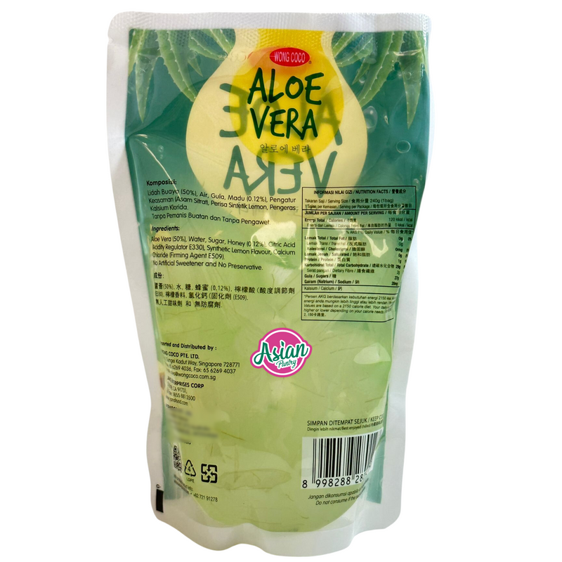 Wong Coco Aloe Vera Lemon Flavour 140g