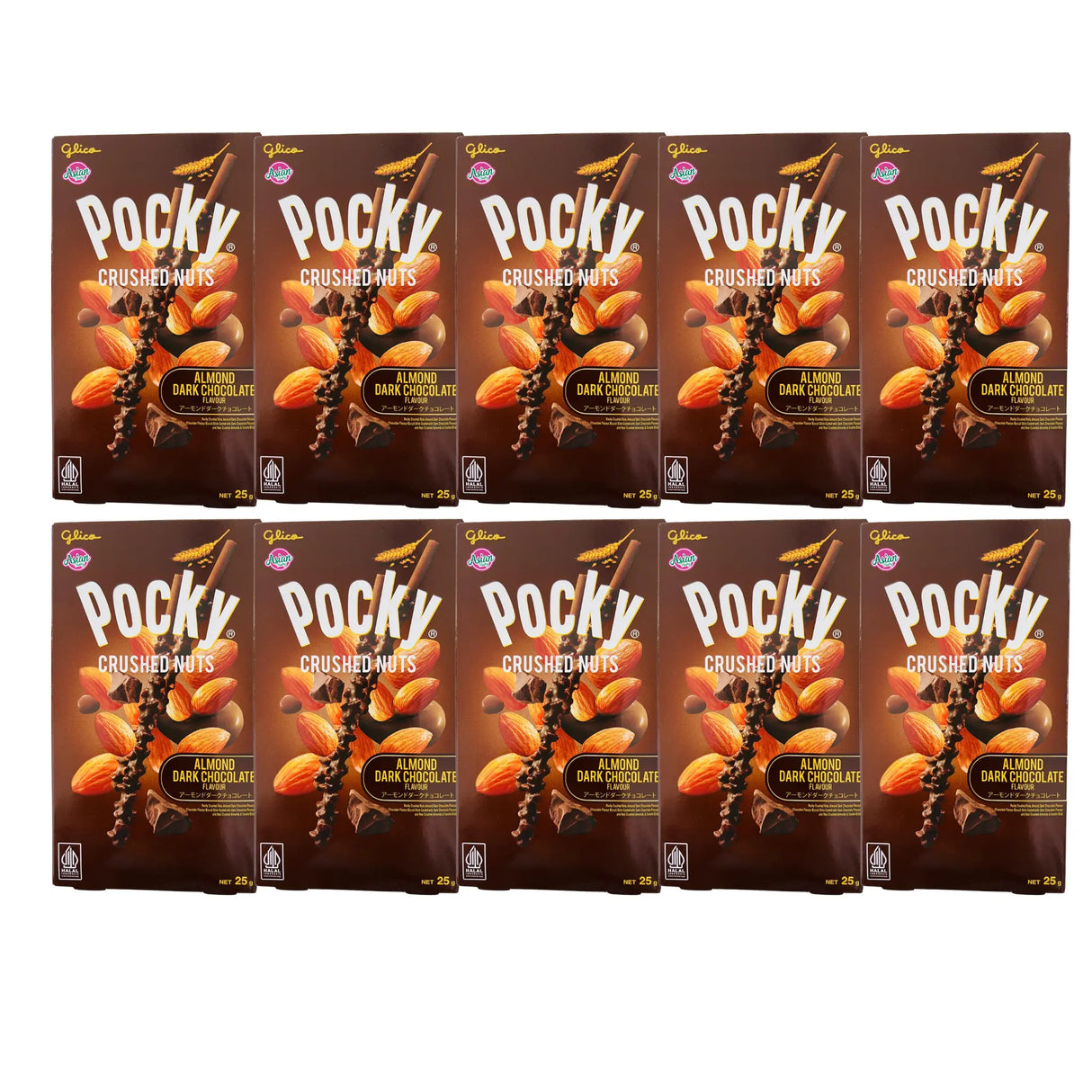 Glico Pocky Dark Chocolate Almond Kacang Hancur 25g