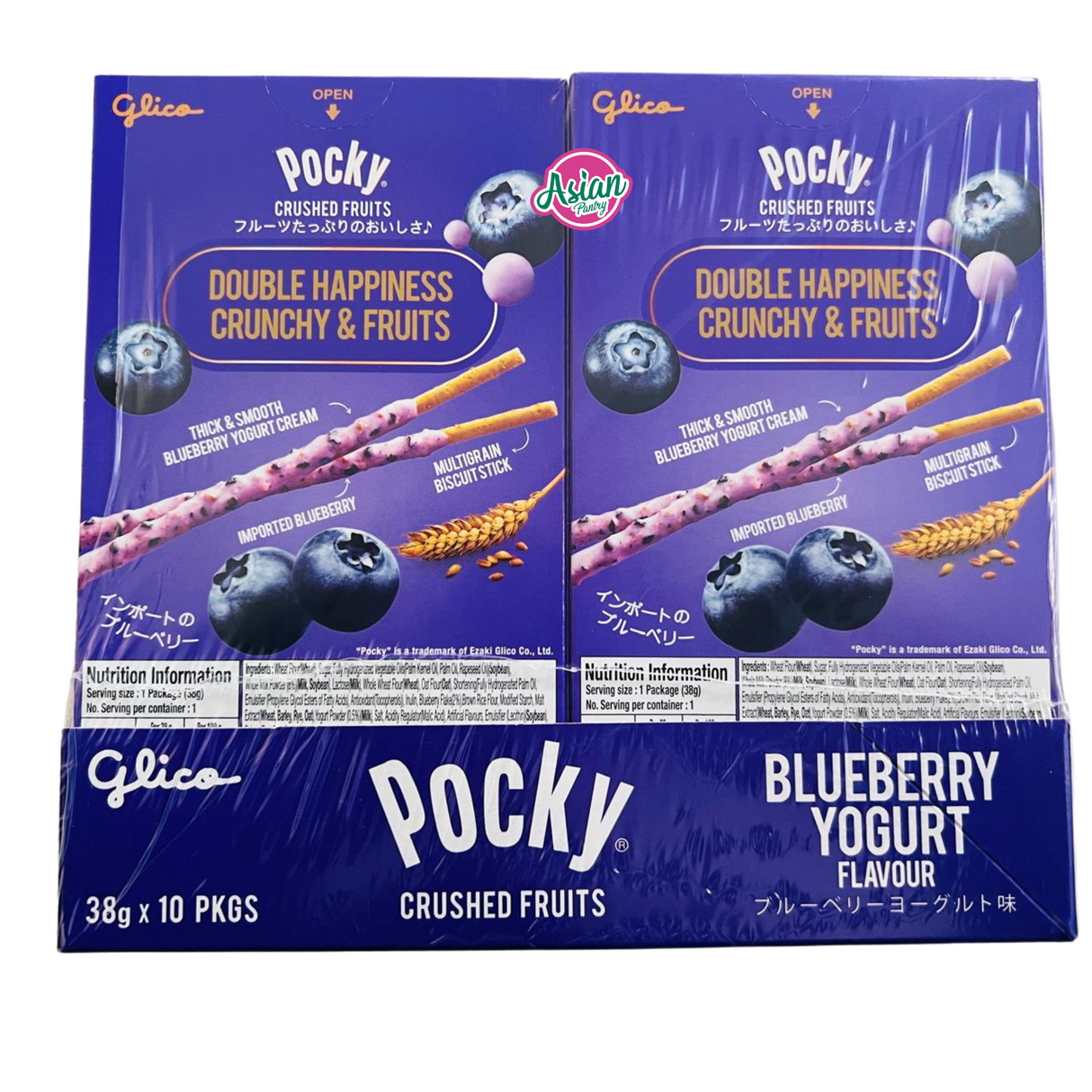 Glico Pocky Buah Hancur Blueberry Yoghurt 38g