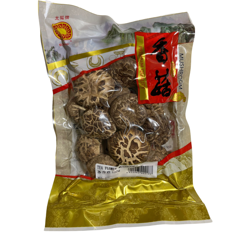 Sun Brand Dried Tea Flower Shiitake Mushroom 4-5 cm 100g