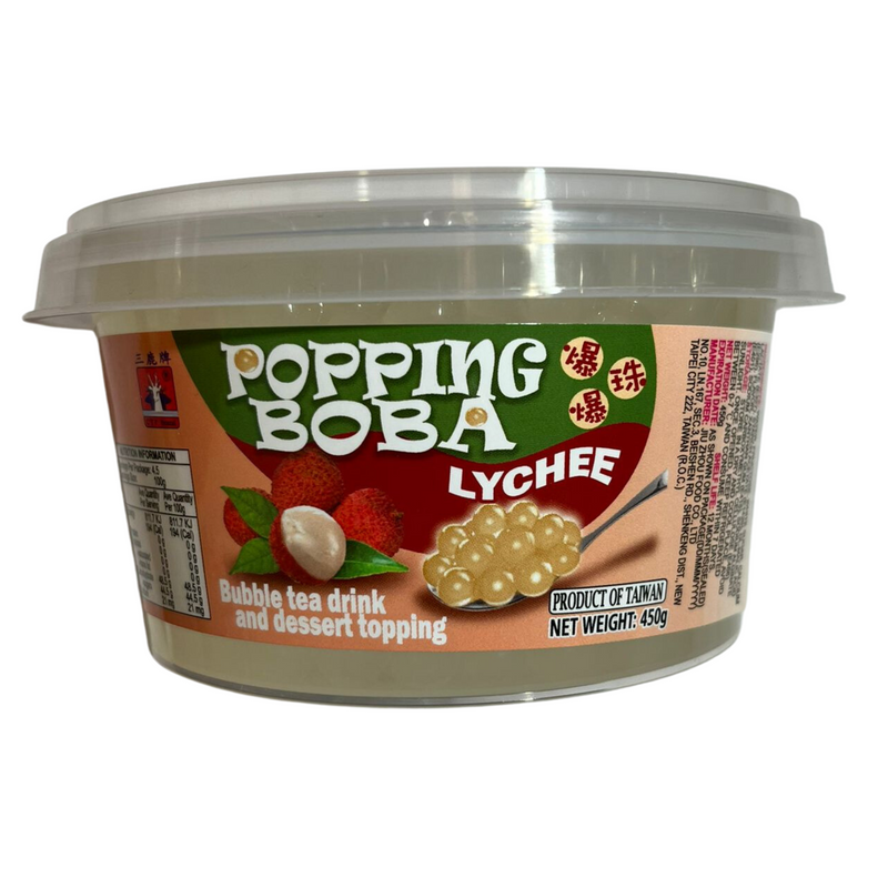 CTF Lychee Flavour Popping Boba (Pearls) 450g