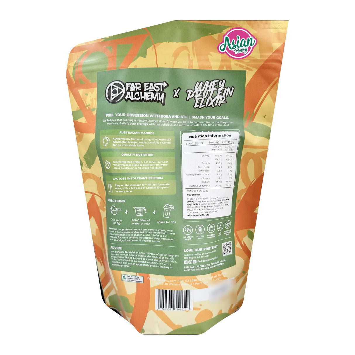 Far East Alchemy Whey Protein Elixir - Mango 500g