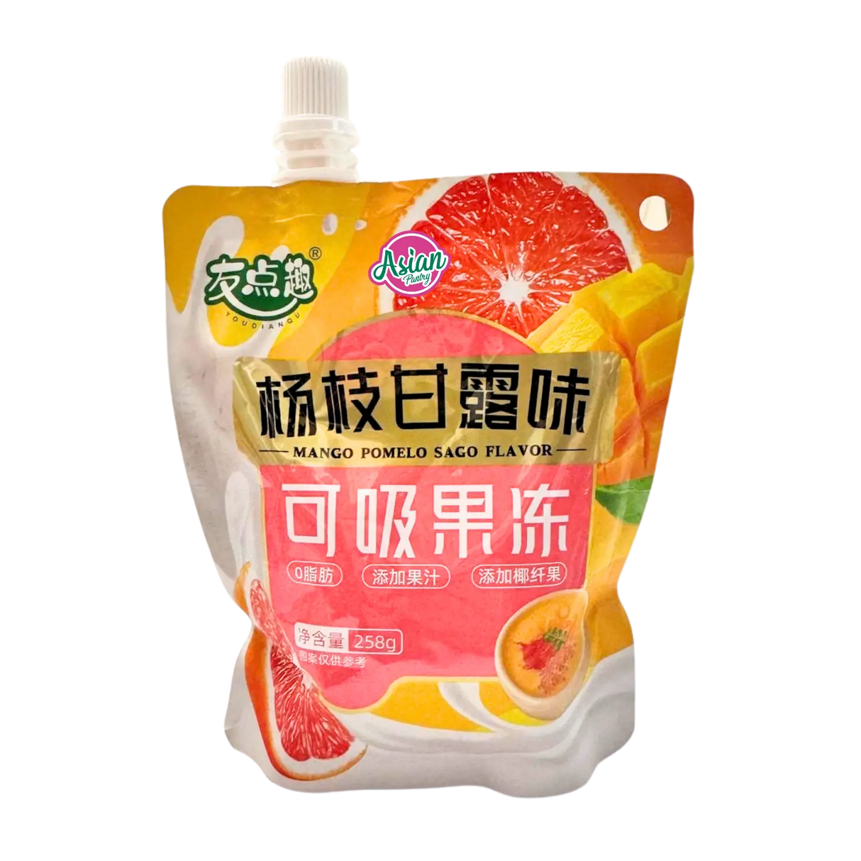 Youdianqu Mango Pomelo Sago Flavour Jelly 258g