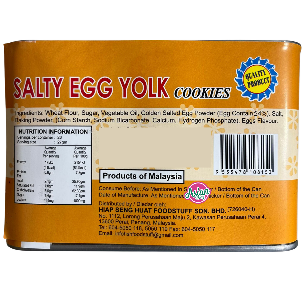 Kuki Kuning Telur Masin Emas 700g