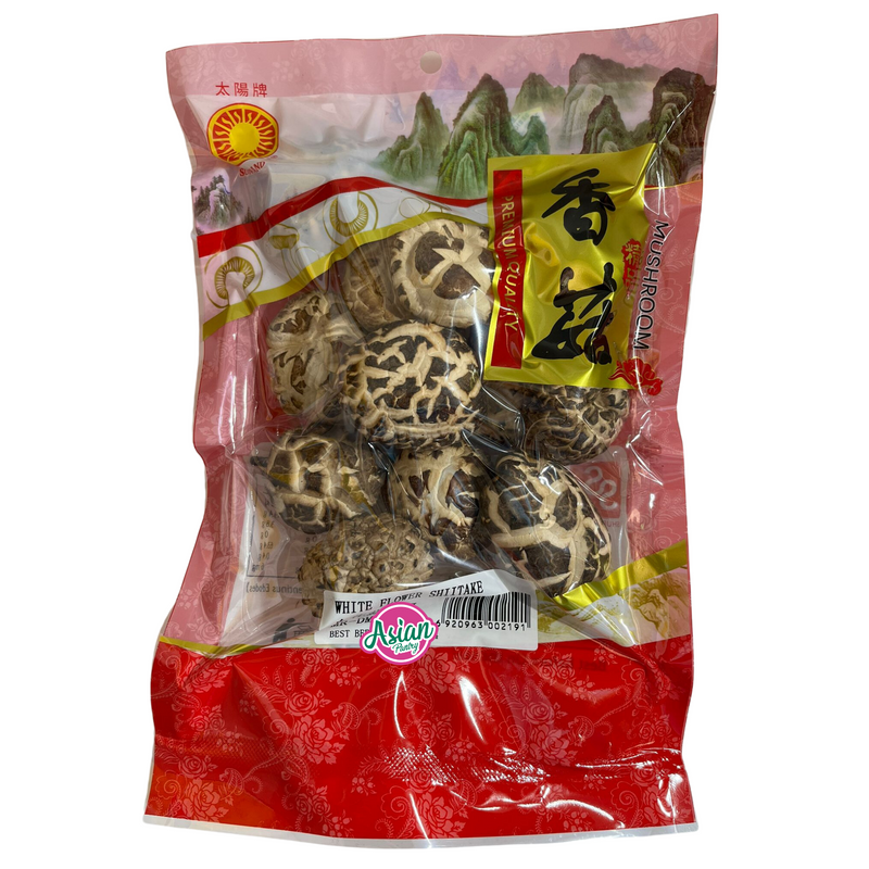 Sun Brand Dried White Flower Shiitake Mushroom 4-5CM 100g