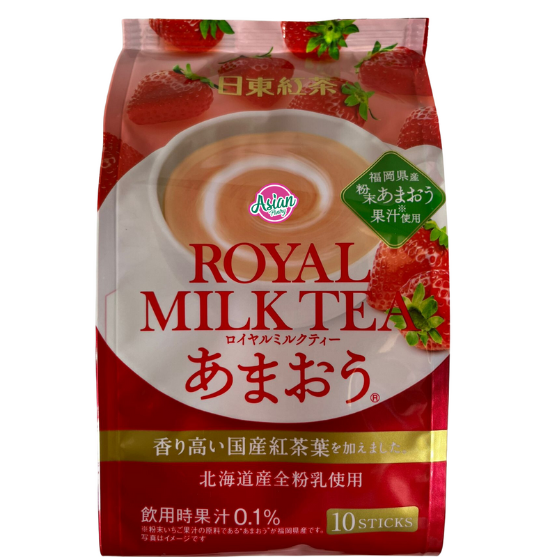 Nittoh-Tea Royal Milk Tea Amaou Strawberry 10P (Instant) 140g