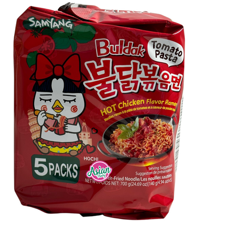 Samyang Buldak Tomato Pasta Hot Chicken Flavor Ramen (5 Pack) 700g