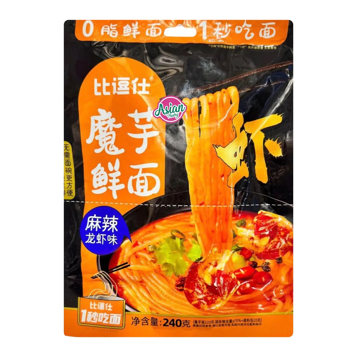 Bidoushi Konjac Noodles (Spicy Crayfish Flavour) 240g