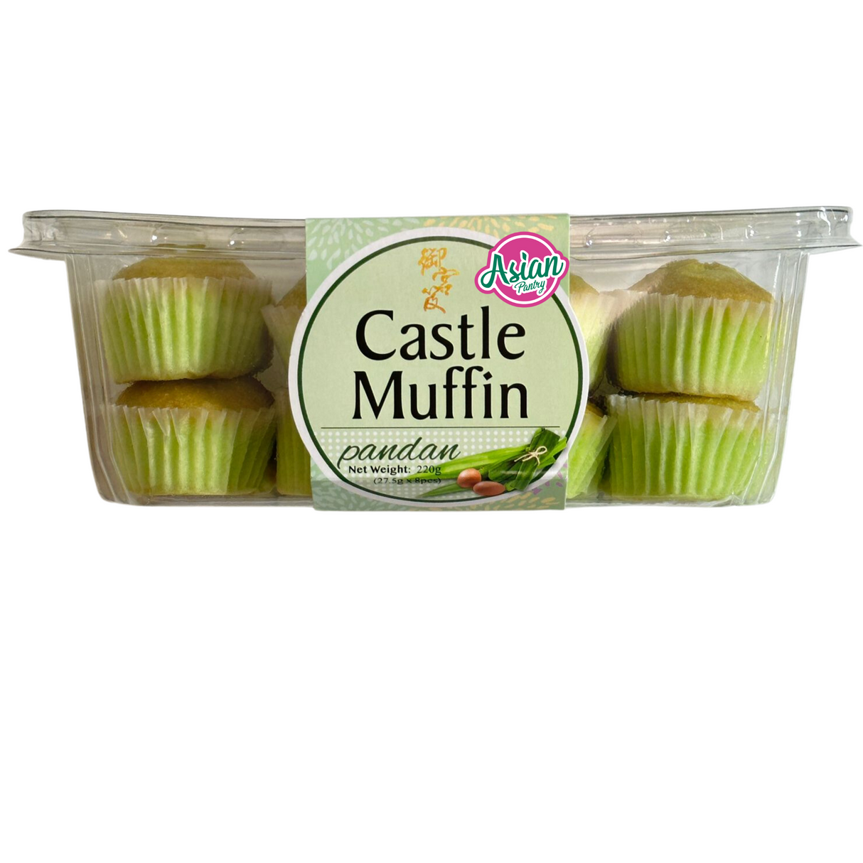 Yin Kwee Handmade Castle Muffin Pandan 8pcs 220g