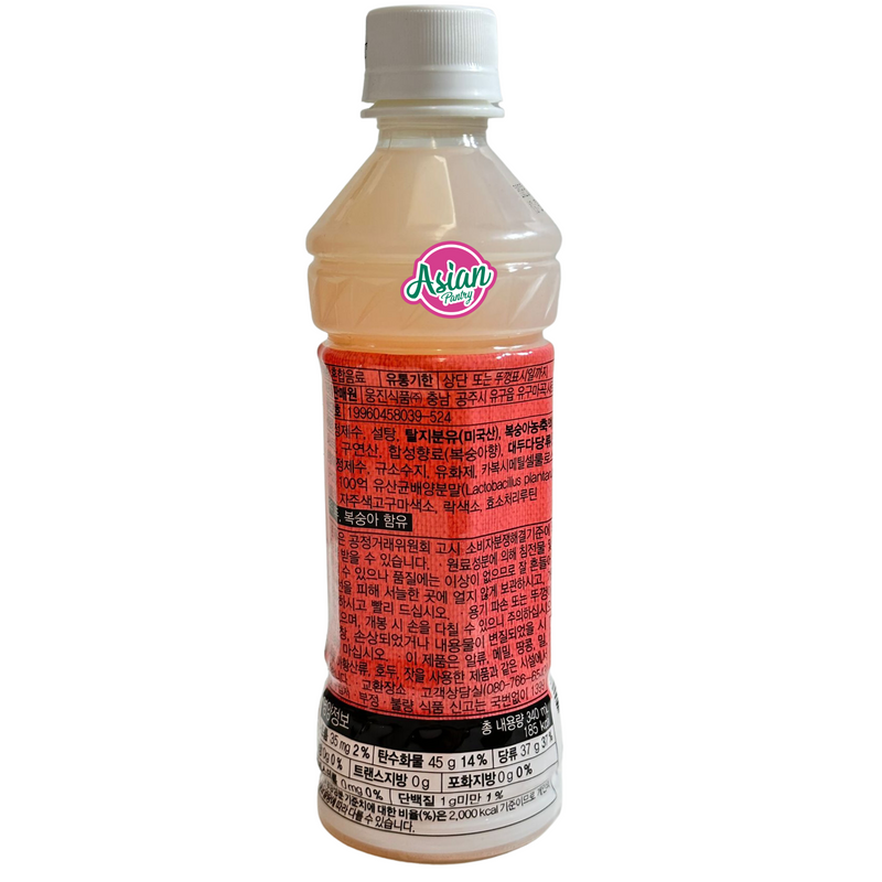 WJ Natural Yogurt Peach Bottle  340ml