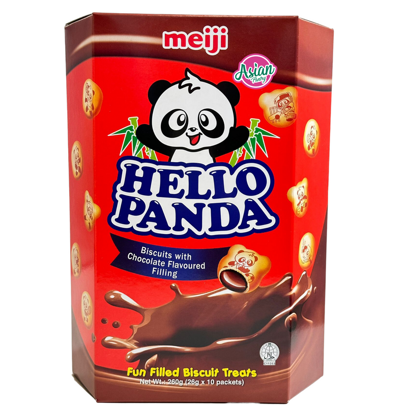 Meiji Hello Panda Biscuits with Chocolate Flavoured Filling 10pk 260g