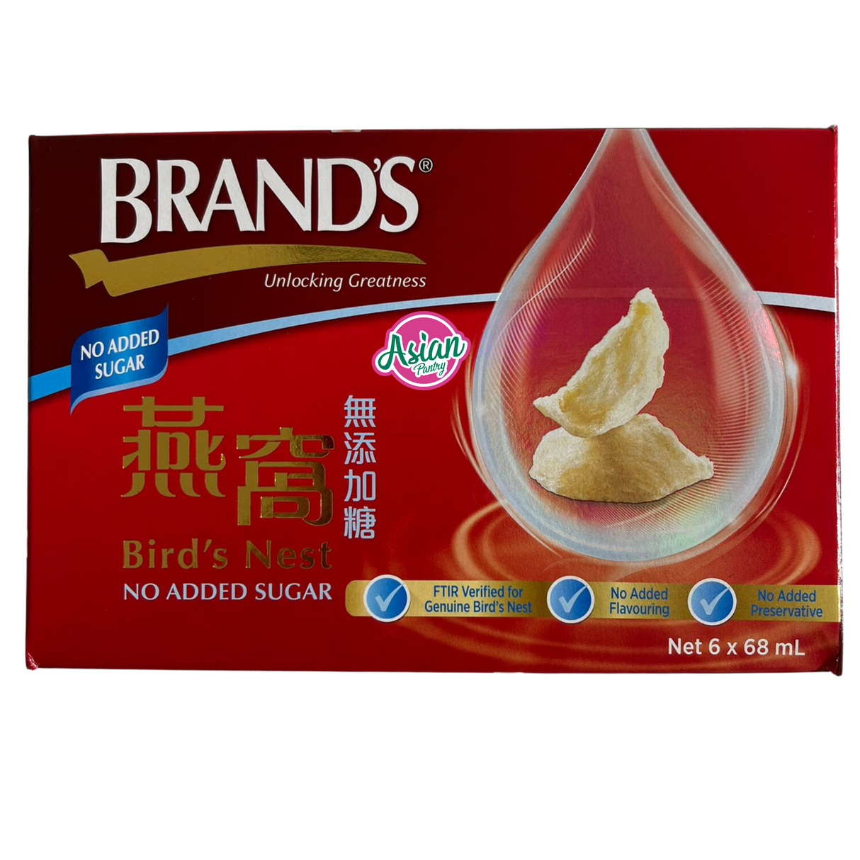 Brand's  Bird's Nest No Added Sugar 6x68ml 408ml