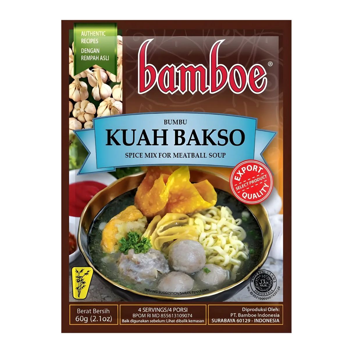 Bamboe Bumbu Kuah Bakso Spice Mix for Meatball Soup 60g