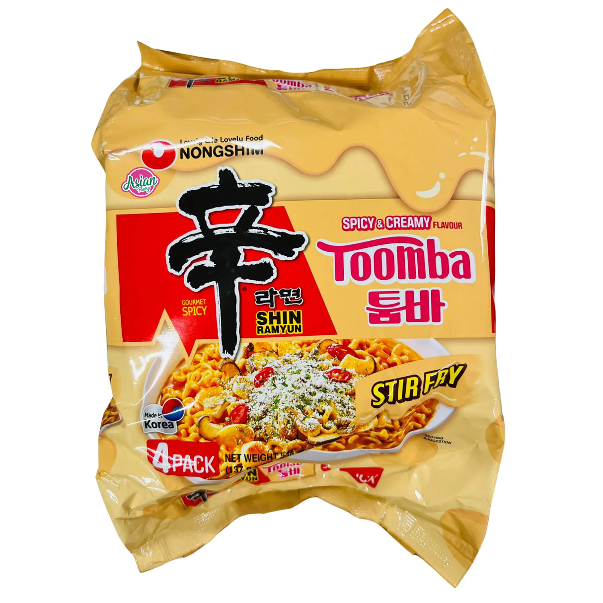 Nongshim Spicy &amp; Creamy Toomba 4pk 548g