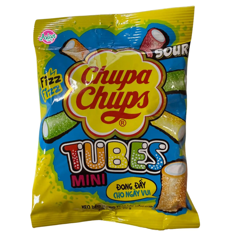 Chupa Chups Tubes Mini Jelly Candy - Mixed Fruit Flavour 90g