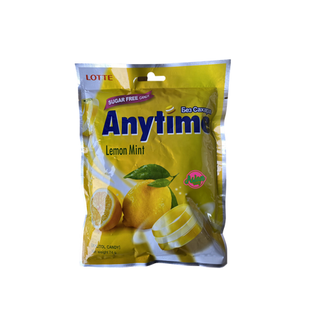 Lotte Anytime Candy Lemon Mint 74g