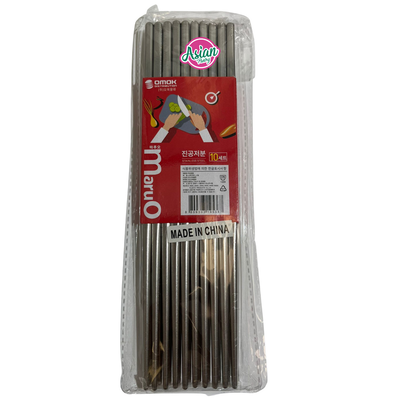 Omok Korean Stainless Chopstick 10 pairs