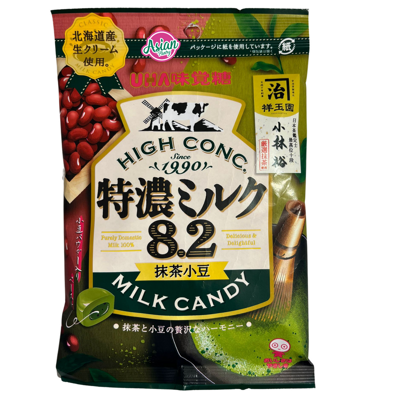 UHA Tokuno Milk Matcha Azuki Bean Candy  70g