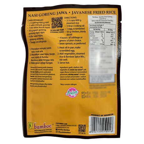 Bamboe Nasi Goreng Jawa (Spice Mix for Javanese Fried Rice) 65g