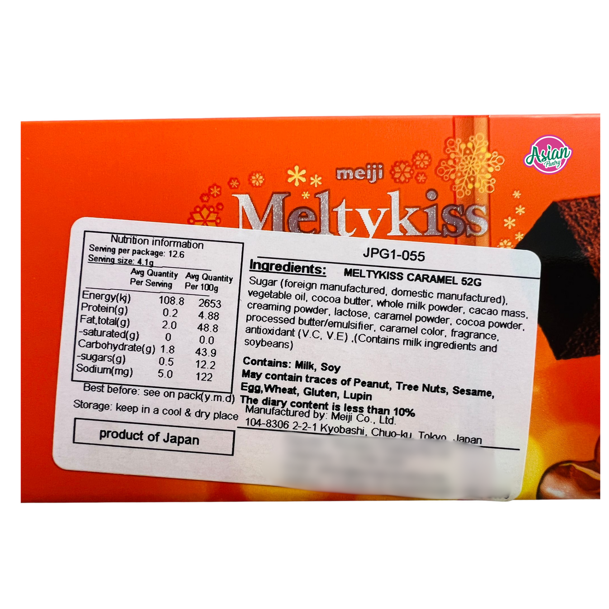 Meiji Melty Kiss Coklat Karamel 52g