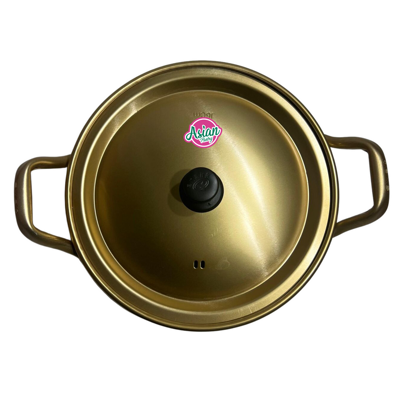 Kaesung Dongsuh Aluminum Korea Yellow Handle Pot 16cm (Golden Ramen Pot)