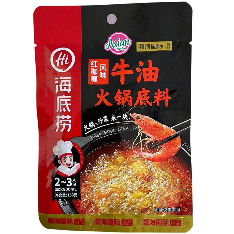 Hai  Red Curry Shrimp with Butter Soup Hot Pot Seasoning 150g (Best Before 9/2/24)
