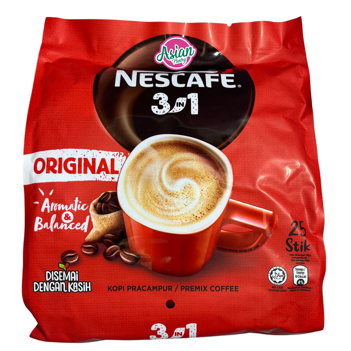 Nestle Nescafe 3 dalam 1 Original 25 Batang 450g