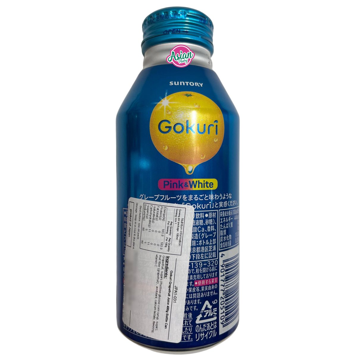 Suntory Gokuri Grapefruit Pink &amp; White Botol Tin 400g