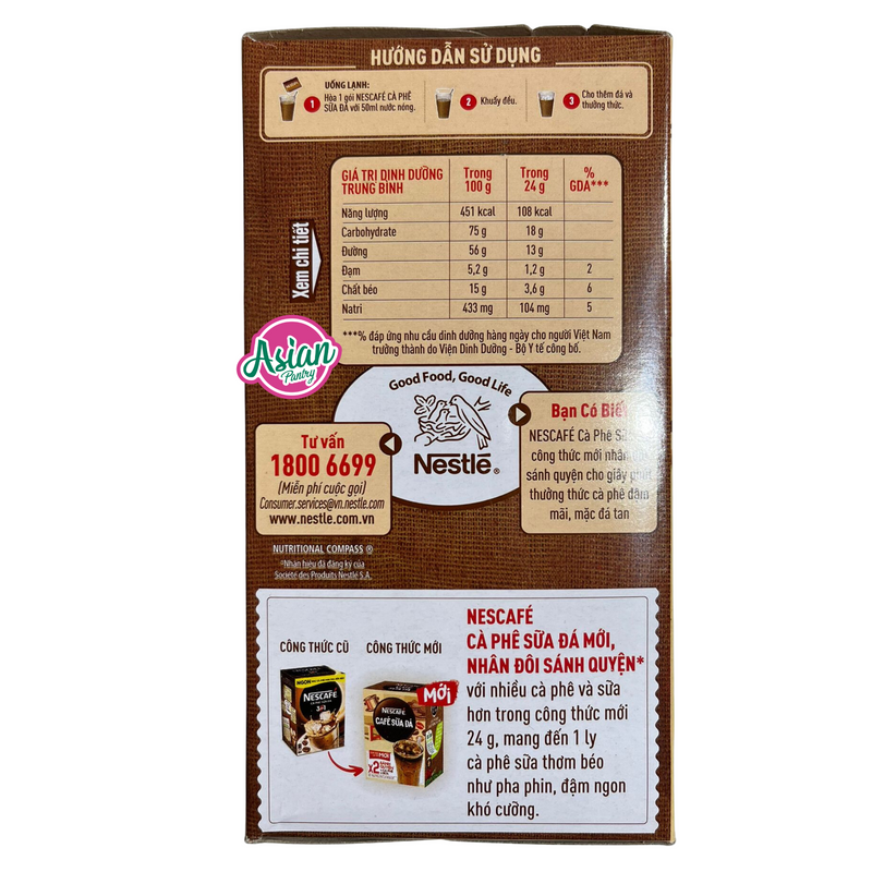 Nescafe 3 in 1 Instant Cafe Sua Da  10 Sachets 535g