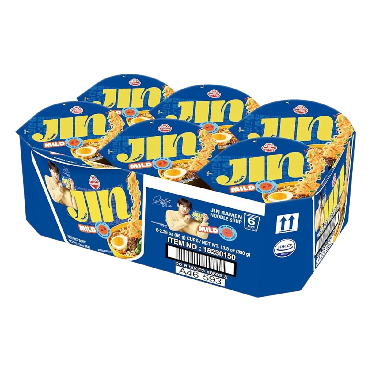 Ottogi Jin Mild BTS Jin Version Ramen Cup (6 Pack) 390g