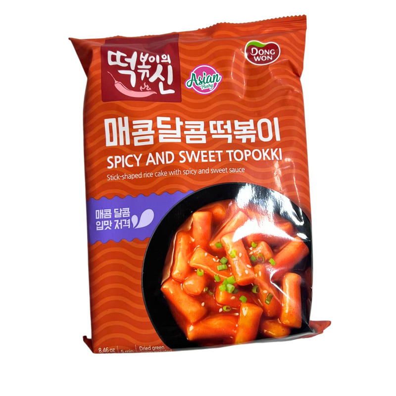 Dongwon Stick-shaped Rice Cake with Spicy and Sweet Topokki (Pouch) 240g