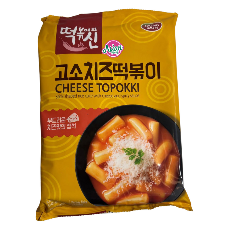 Dongwon Stick-shaped Rice Cake with Cheese Topokki (Pouch) 240g