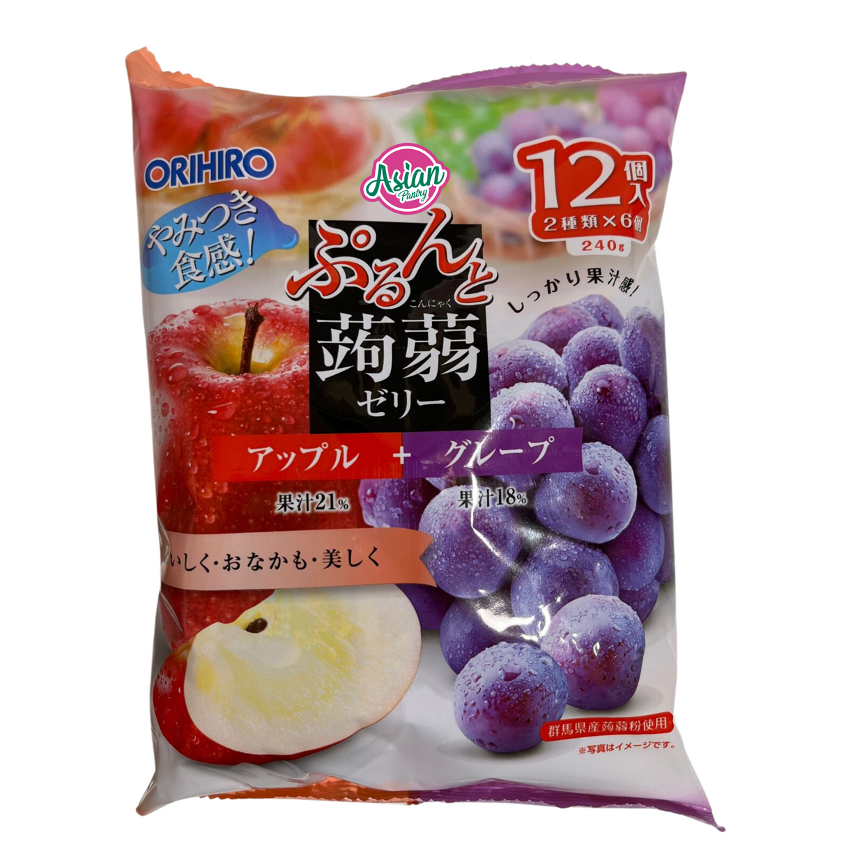 Orihiro Jelly Apple &amp; Grape 12P 240g