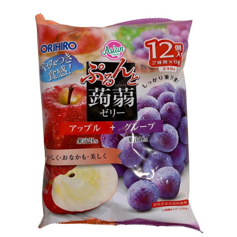 Orihiro Jelly Apple & Grape 12P 240g